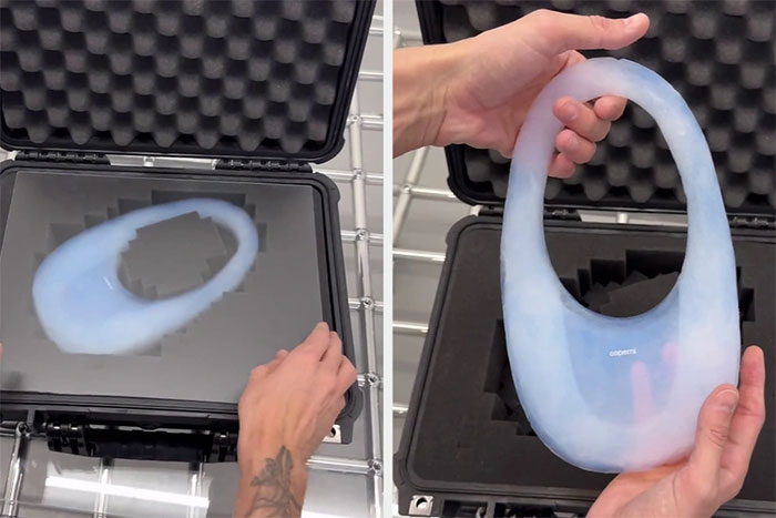 Chiếc túi nhẹ nhất thế giới, với 99% thành phần là không khí.