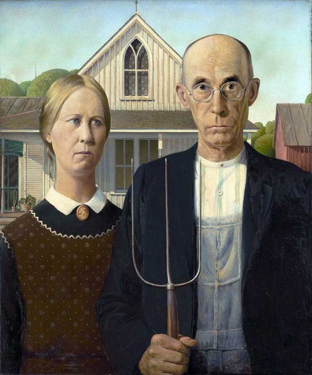 buc-tranh-american-gothic Bức tranh American Gothic của Grant Wood