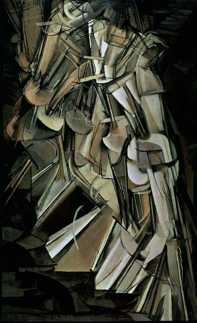 buc-tranh-khoa-than-di-xuong-cau-thang-2 Bức tranh Nude Descending a Staircase, No. 2 của Marcel Duchamp