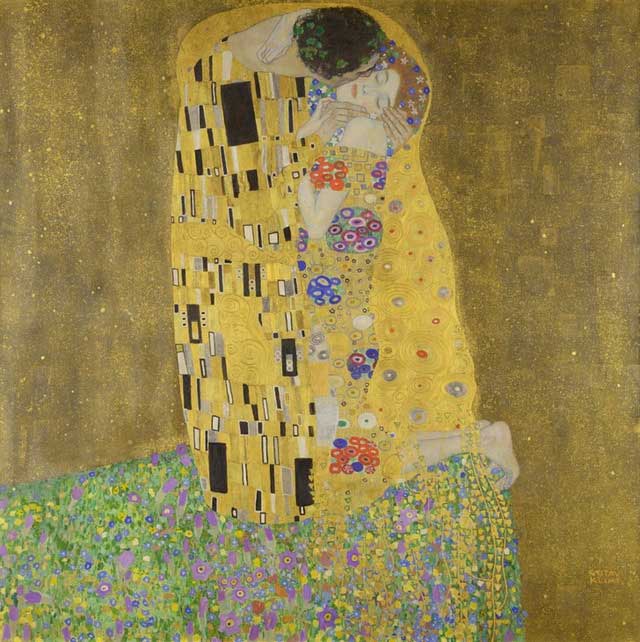 buc-tranh-nu-hon Bức tranh Nụ hôn (The Kiss) của Gustav Klimt