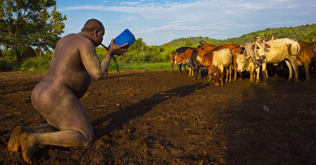 Bộ lạc bụng càng to càng quyến rũ ở Ethiopia