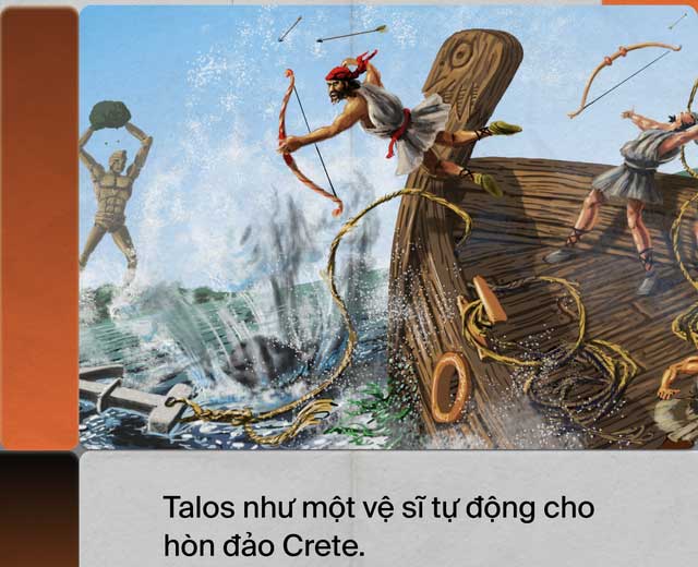 Talos như một vệ sĩ tự động cho hòn đảo Crete