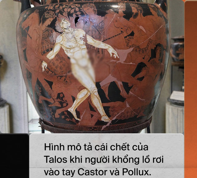 Hình ảnh mô tả cái chết của Talos