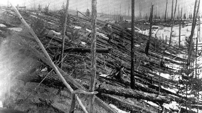 vu-no-tunguska Dấu vết tàn phá của thiên thạch ở vùng Siberi (Nga) năm 1908.